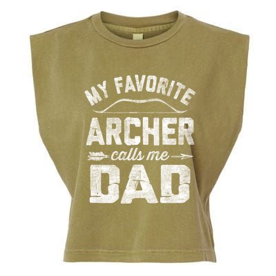 My Favorite Archer Calls Me Dad Archery FatherS Day Garment-Dyed Women's Muscle Tee