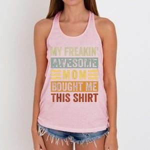 My Freakin' Awesome Mom Bought Me This Family Women's Knotted Racerback Tank