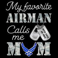 My Favorite Airman Calls Me Mom Air Force Mom 7-Panel Snapback Hat