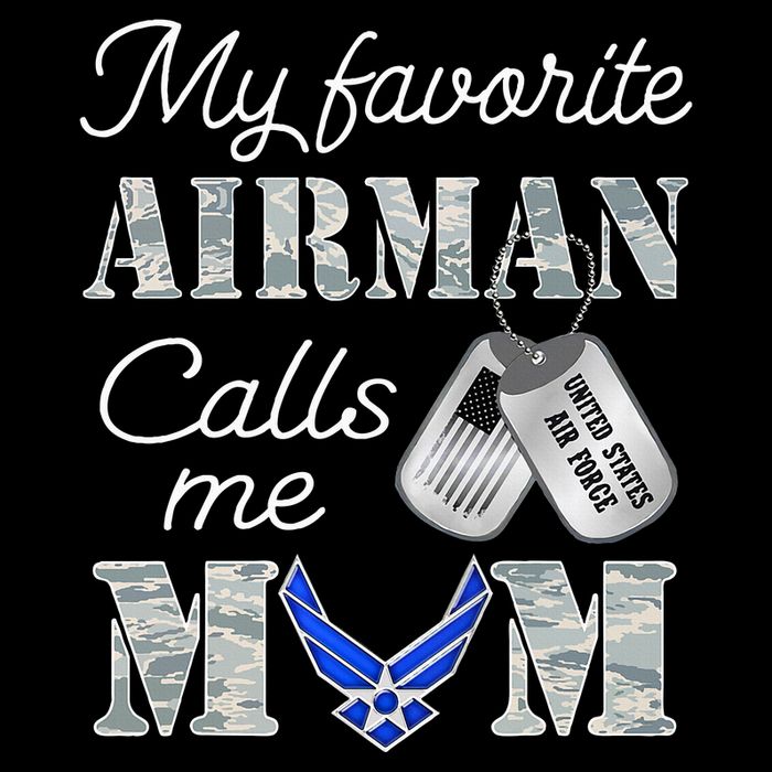 My Favorite Airman Calls Me Mom Air Force Mom 7-Panel Snapback Hat