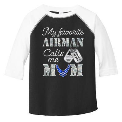 My Favorite Airman Calls Me Mom Air Force Mom Toddler Fine Jersey T-Shirt