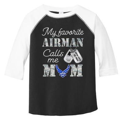 My Favorite Airman Calls Me Mom Air Force Mom Toddler Fine Jersey T-Shirt