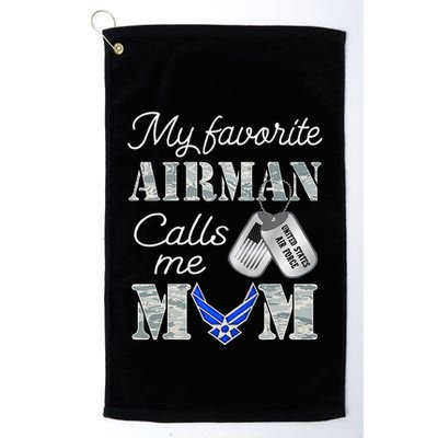 My Favorite Airman Calls Me Mom Air Force Mom Golf Towel