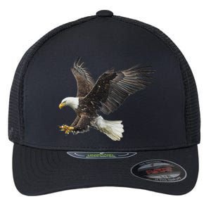 Majestic Flying American Bald Eagle Flexfit Unipanel Trucker Cap