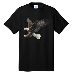 Majestic Flying American Bald Eagle Tall T-Shirt