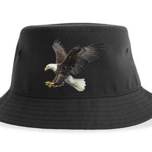 Majestic Flying American Bald Eagle Sustainable Bucket Hat