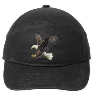 Majestic Flying American Bald Eagle 7-Panel Snapback Hat