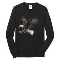 Majestic Flying American Bald Eagle Tall Long Sleeve T-Shirt