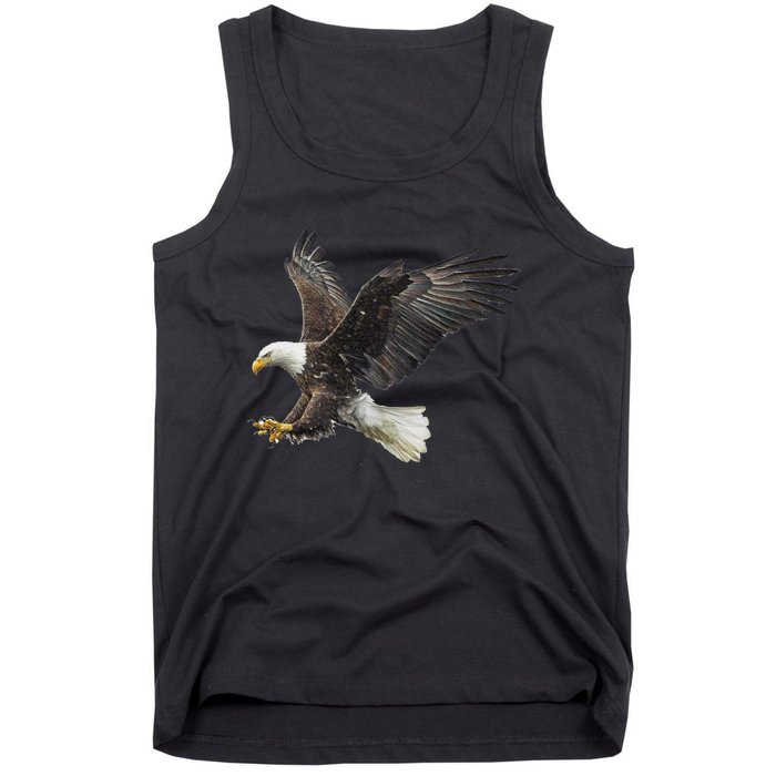 Majestic Flying American Bald Eagle Tank Top