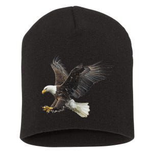 Majestic Flying American Bald Eagle Short Acrylic Beanie