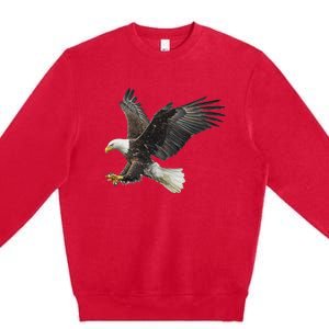 Majestic Flying American Bald Eagle Premium Crewneck Sweatshirt