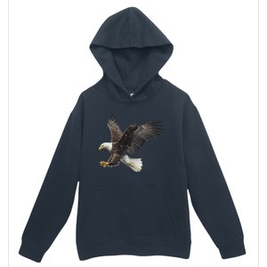 Majestic Flying American Bald Eagle Urban Pullover Hoodie