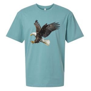 Majestic Flying American Bald Eagle Sueded Cloud Jersey T-Shirt