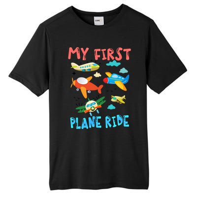 My First Airplane Ride Gift First Time Flying Gift Tall Fusion ChromaSoft Performance T-Shirt