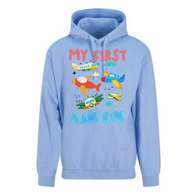 My First Airplane Ride Gift First Time Flying Gift Unisex Surf Hoodie