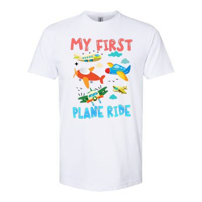 My First Airplane Ride Gift First Time Flying Gift Softstyle CVC T-Shirt