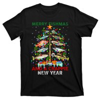 Merry Fishmas And A Crappie New Year Xmas For Fisherman T-Shirt