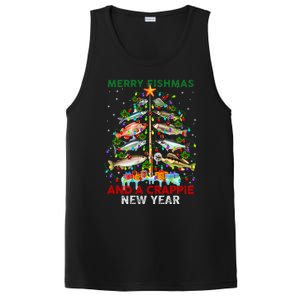 Merry Fishmas And A Crappie New Year Xmas For Fisherman PosiCharge Competitor Tank