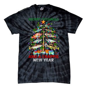 Merry Fishmas And A Crappie New Year Xmas For Fisherman Tie-Dye T-Shirt