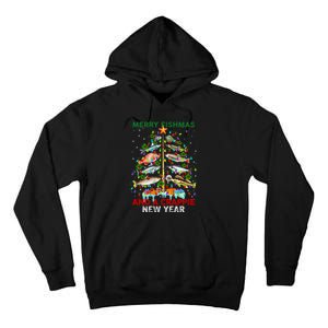 Merry Fishmas And A Crappie New Year Xmas For Fisherman Tall Hoodie