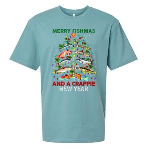 Merry Fishmas And A Crappie New Year Xmas For Fisherman Sueded Cloud Jersey T-Shirt