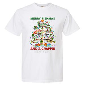 Merry Fishmas And A Crappie New Year Xmas For Fisherman Garment-Dyed Heavyweight T-Shirt