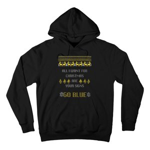 Michigan Football All I Want For Christmas Are Your Signs Hoodie