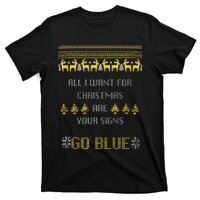 Michigan Football All I Want For Christmas Are Your Signs T-Shirt