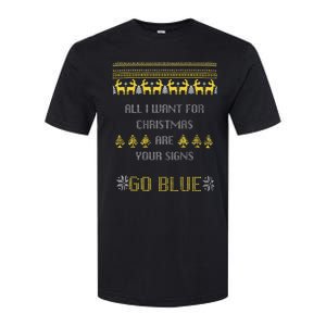 Michigan Football All I Want For Christmas Are Your Signs Softstyle CVC T-Shirt