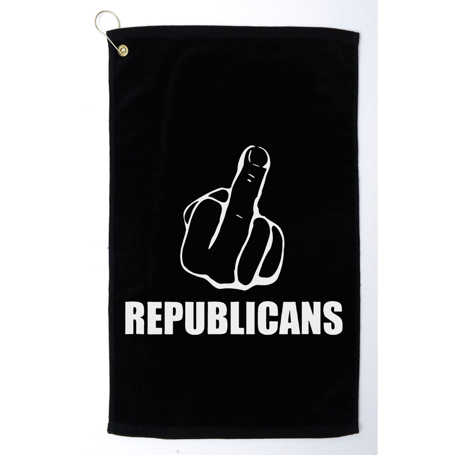 Middle Finger Anti Fuck Gop Pro Democrat Anti Republican Golf Towel