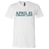 Marcus Freeman April 21 Library Lawn V-Neck T-Shirt