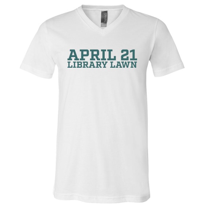 Marcus Freeman April 21 Library Lawn V-Neck T-Shirt