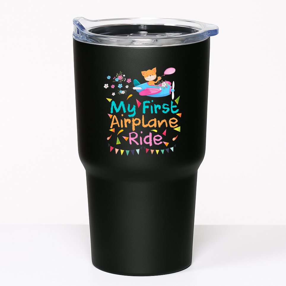 My First Airplane Ride Girl Boy Adventure Tumbler