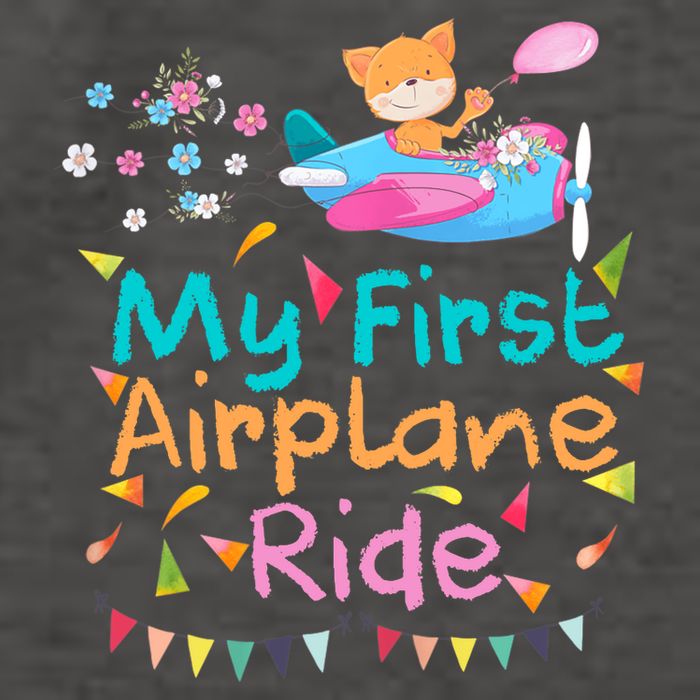 My First Airplane Ride Girl Boy Adventure Vector Backpack