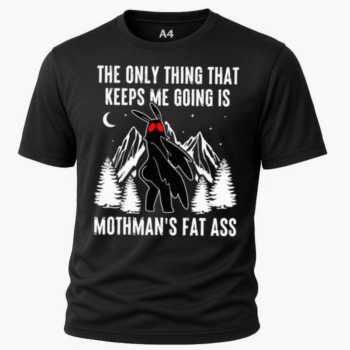 Mothman Fat Ass Vintage Cryptid Funny Mothman  Performance Shirt