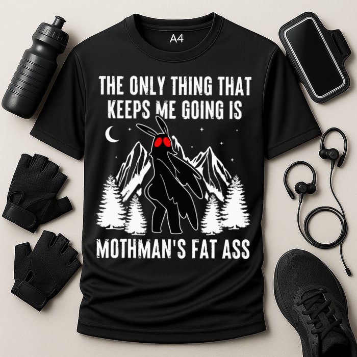 Mothman Fat Ass Vintage Cryptid Funny Mothman  Performance Shirt
