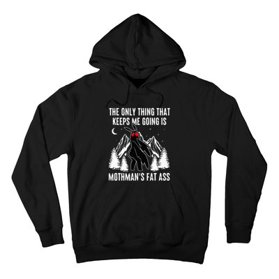 Mothman Fat Ass Vintage Cryptid Funny Mothman  Hoodie