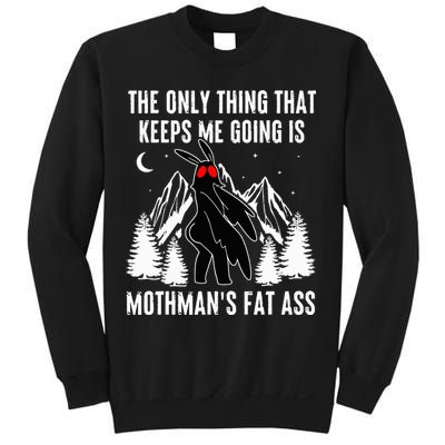 Mothman Fat Ass Vintage Cryptid Funny Mothman  Sweatshirt