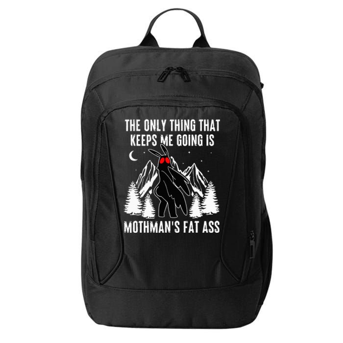 Mothman Fat Ass Vintage Cryptid Funny Mothman  City Backpack