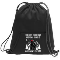 Mothman Fat Ass Vintage Cryptid Funny Mothman  Sweatshirt Cinch Pack Bag