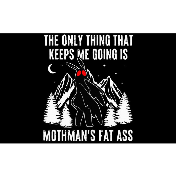 Mothman Fat Ass Vintage Cryptid Funny Mothman  Bumper Sticker