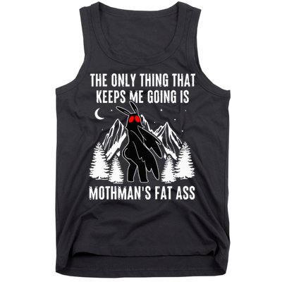 Mothman Fat Ass Vintage Cryptid Funny Mothman  Tank Top