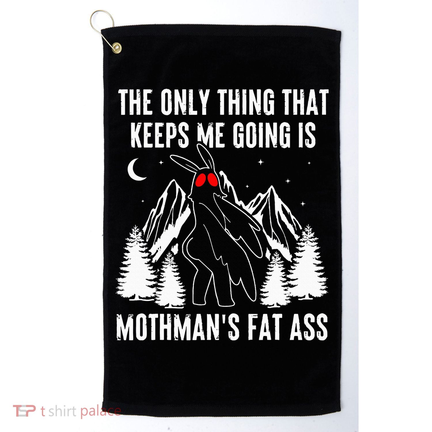 Mothman Fat Ass Vintage Cryptid Funny Mothman  Golf Towel