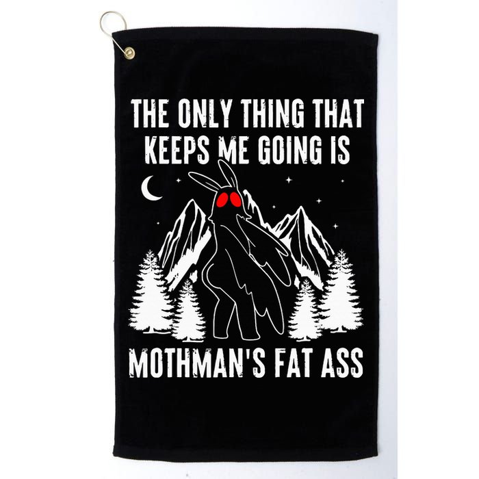Mothman Fat Ass Vintage Cryptid Funny Mothman  Golf Towel