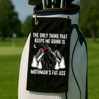 Mothman Fat Ass Vintage Cryptid Funny Mothman  Golf Towel