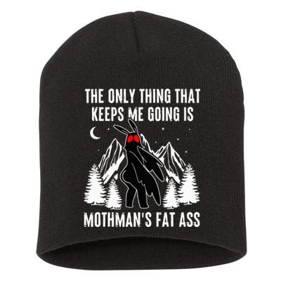 Mothman Fat Ass Vintage Cryptid Funny Mothman  Short Acrylic Beanie