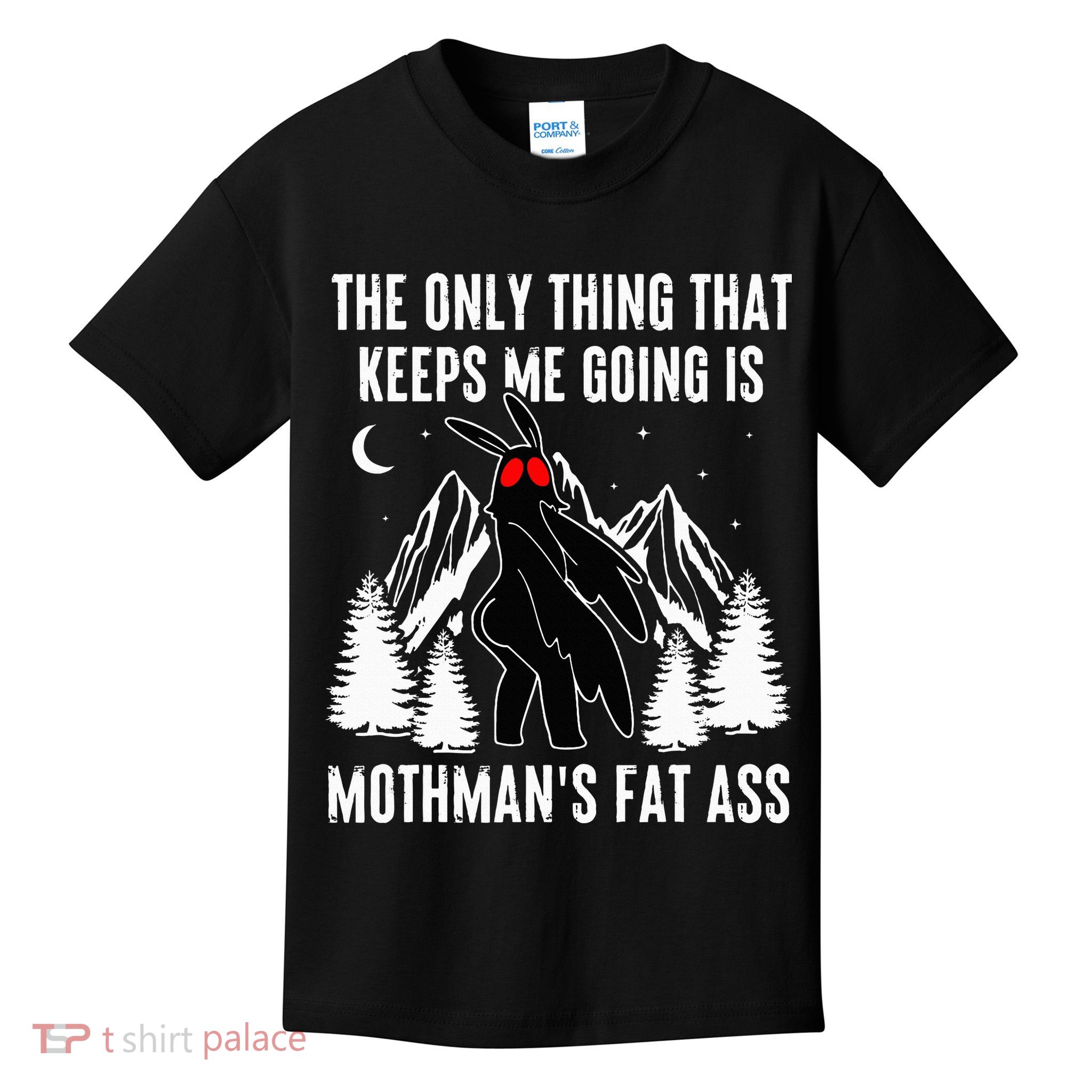 Mothman Fat Ass Vintage Cryptid Funny Mothman  Kids T-Shirt