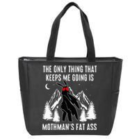 Mothman Fat Ass Vintage Cryptid Funny Mothman  Zip Tote Bag