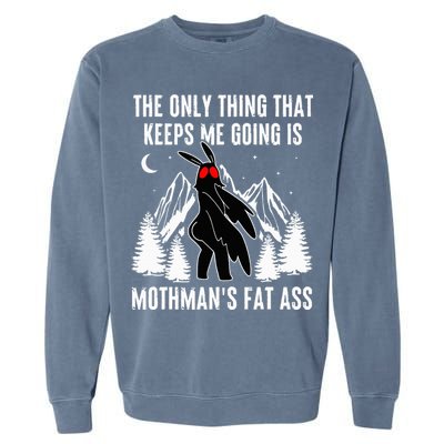 Mothman Fat Ass Vintage Cryptid Funny Mothman  Garment-Dyed Sweatshirt