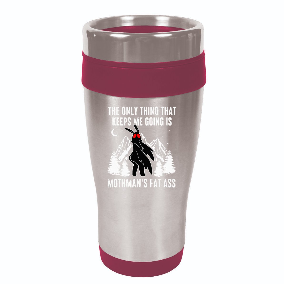 Mothman Fat Ass Vintage Cryptid Funny Mothman  16oz Travel Tumbler